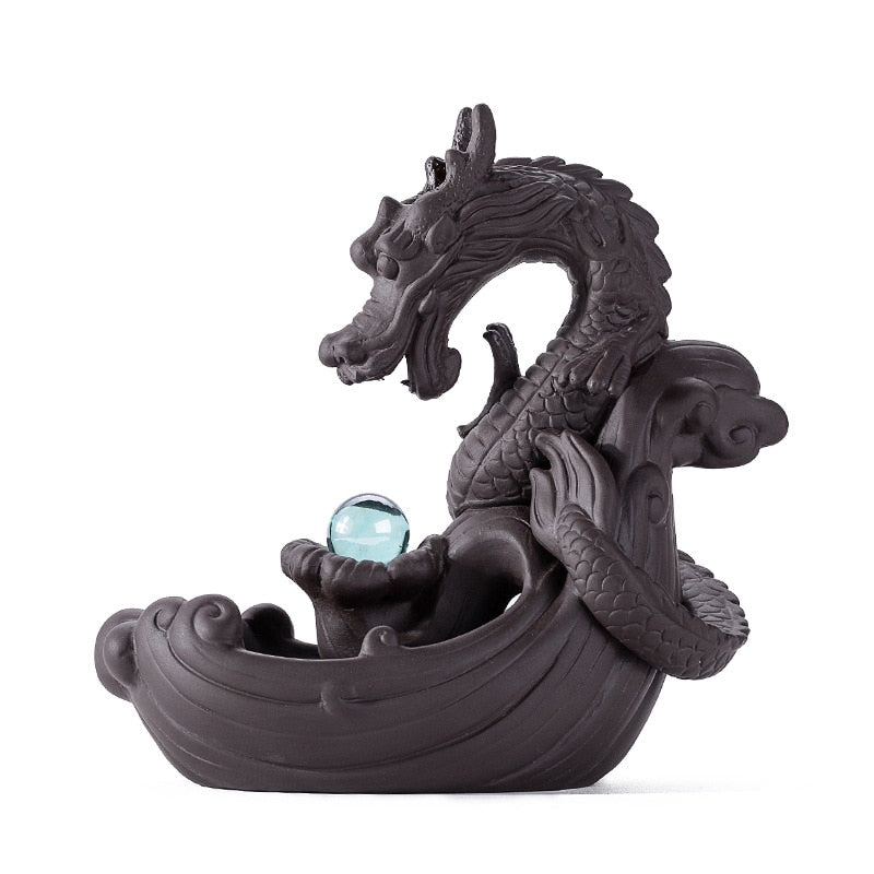 Ceramic Dragon Backflow Incense Holder