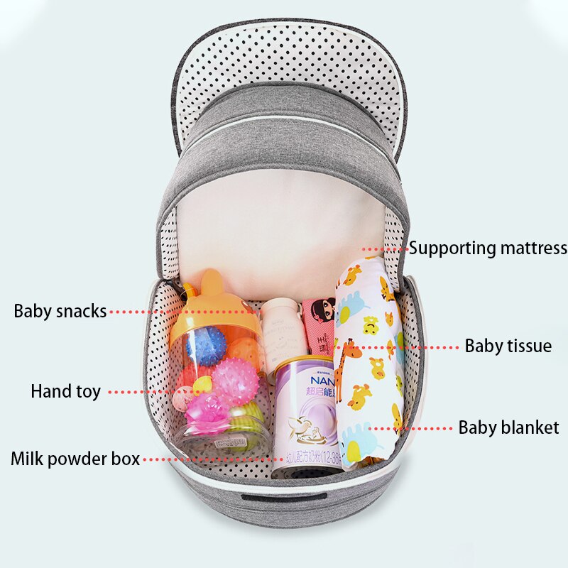 Baby Crib Multifunctional Folding Newborn Bed Toddler Bed Portable Sun Protection Mosquito Net Infant Camping Bed Travel Cot