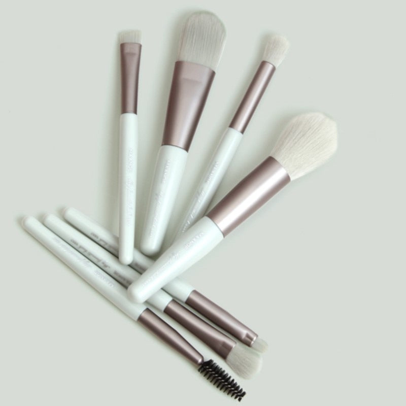 MAANGE 7Pcs Makeup Brushes Mini Set Cosmetic Powder Eye Shadow Foundation Blush Blending Beauty Make Up Tools