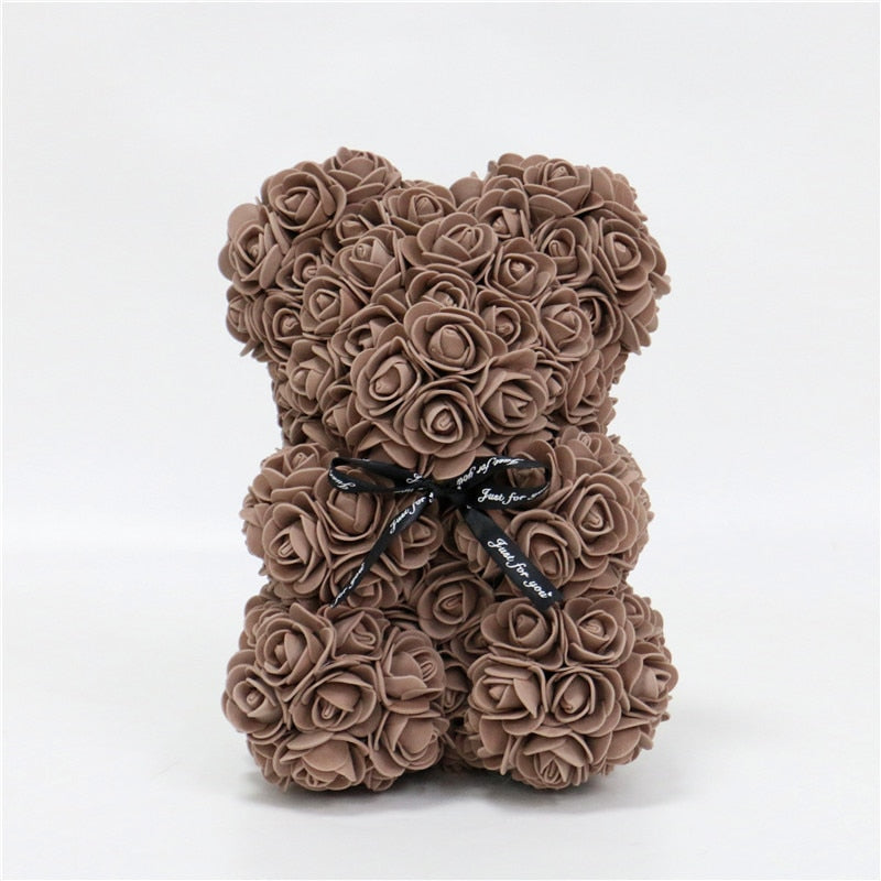 Hand Crafted Rose Bear