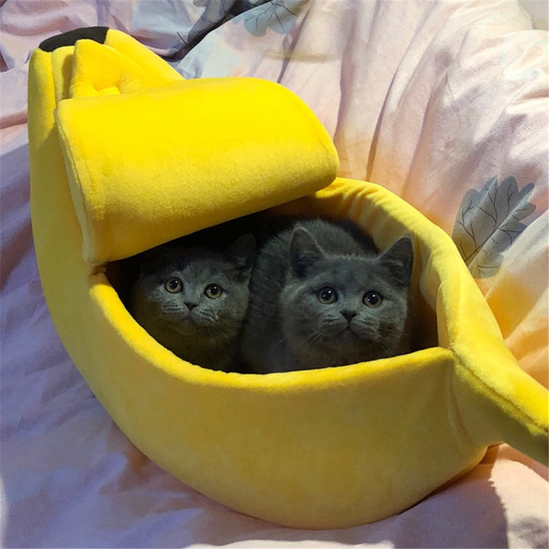 Banana Shape Pet Dog Cat Bed House Mat Durable Kennel Doggy Puppy Cushion Basket Warm Portable Dog Cat Supplies