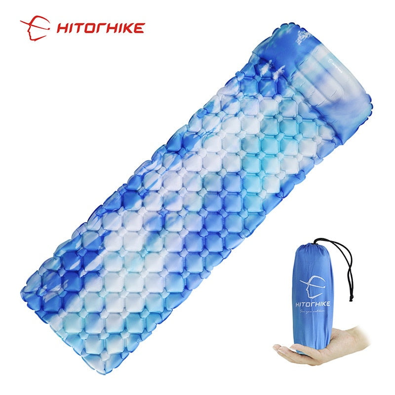 Ultralight Easy Portable Inflatable Camping Mattress With Pillow For Hiking Trekking And Outdoor Sleeping