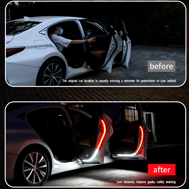 Led Car Door Warning Lights 120cm Anti-collision Strobe Flashing Safety Lamp Streamer Decorative Atmosphere Ambient Light 12V