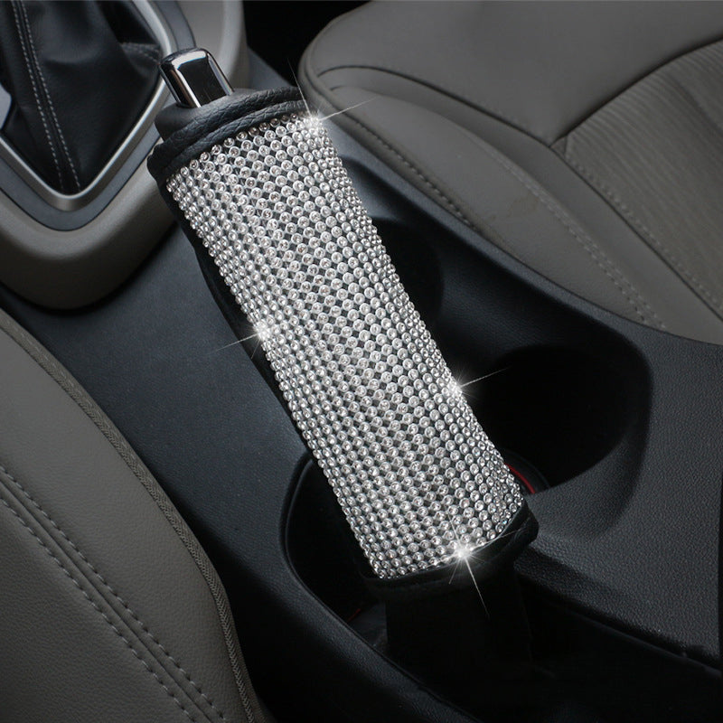 Diamond Crystal Car Interior Accessories Seatbelt Cover Handbrake Cover Car Gear Shift Collars Car Steering Wheel Cover