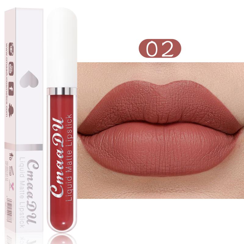 CmaaDu 18 Colors Long Lasting Lip Gloss Matte Velvet Liquid Lipstick Waterproof Moisturizing Lip Makeup Cosmetic TSLM1