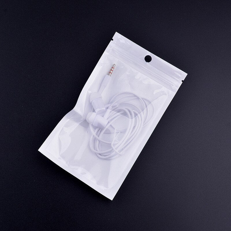Wired earphone 3.5mm Earbud With Mic Volume Control waterproof Music Gaming In-ear Sport Headset off white Earbuds for music MP3