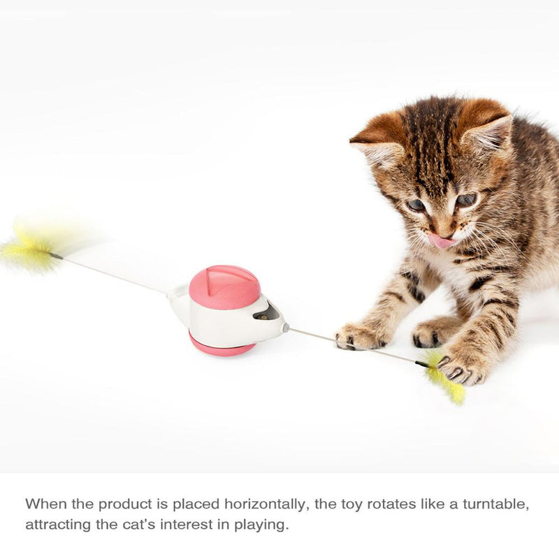 Pet cat Toys  Feather Ball toys animal automatic Tease the cat stick Balancecar Cats play by themselves Pets