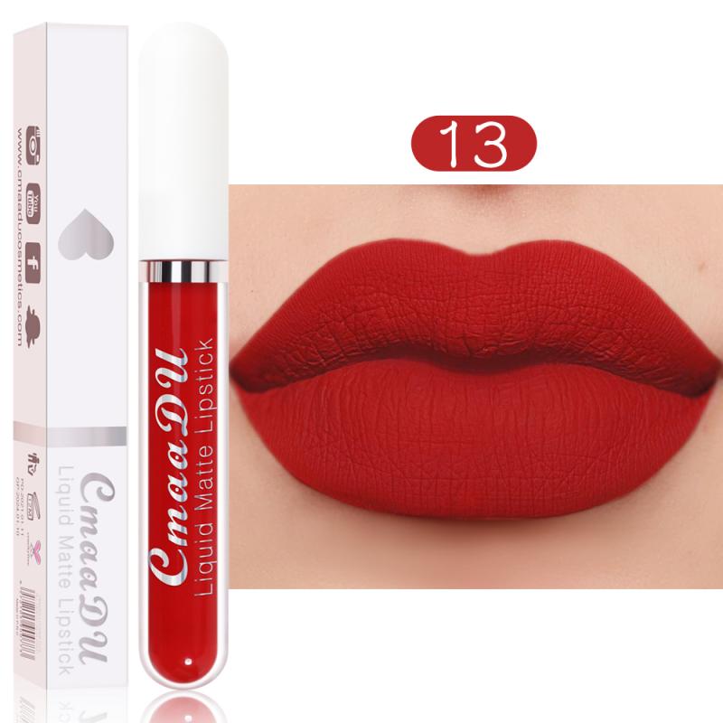 CmaaDu 18 Colors Long Lasting Lip Gloss Matte Velvet Liquid Lipstick Waterproof Moisturizing Lip Makeup Cosmetic TSLM1