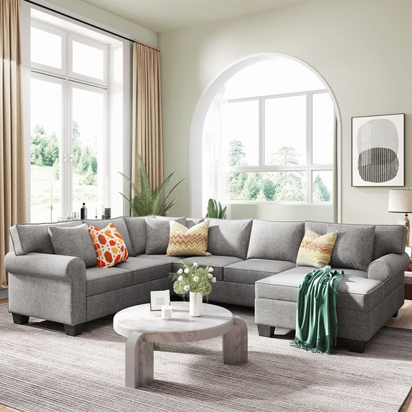 3 Pcs Sectional Sofa and 3 Pillows Included