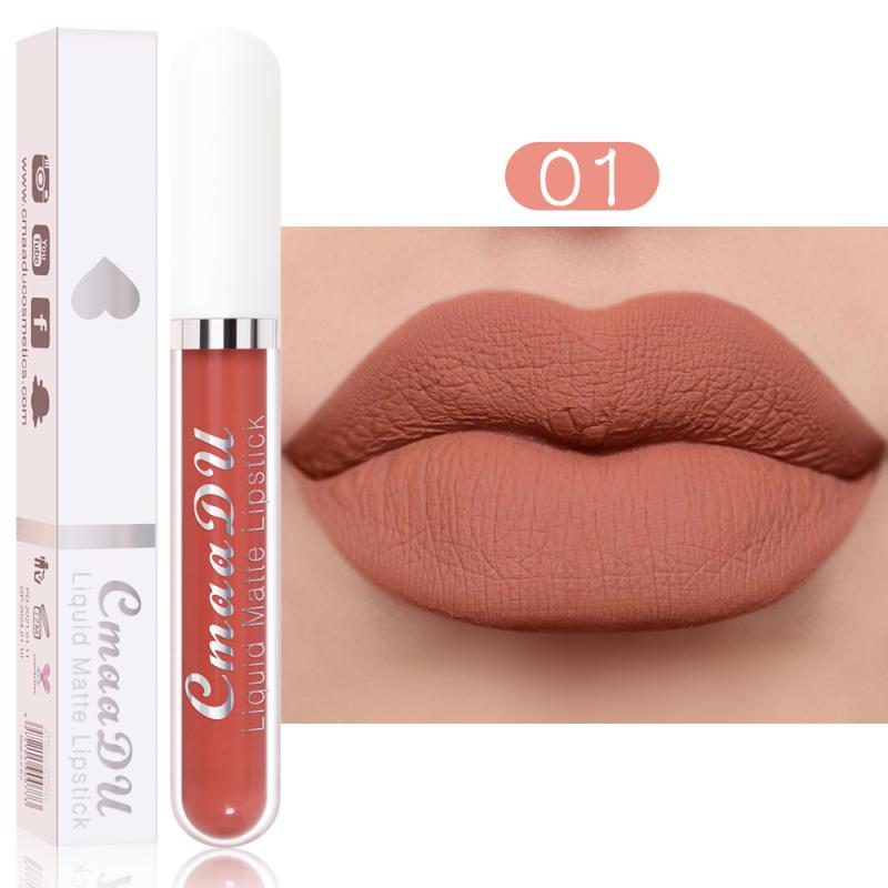 CmaaDu 18 Colors Long Lasting Lip Gloss Matte Velvet Liquid Lipstick Waterproof Moisturizing Lip Makeup Cosmetic TSLM1