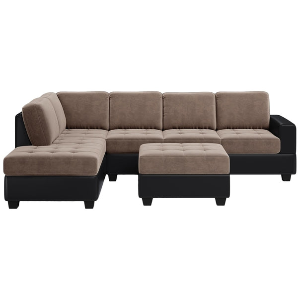 Convertible Sectional Sofa With Storage Ottoman