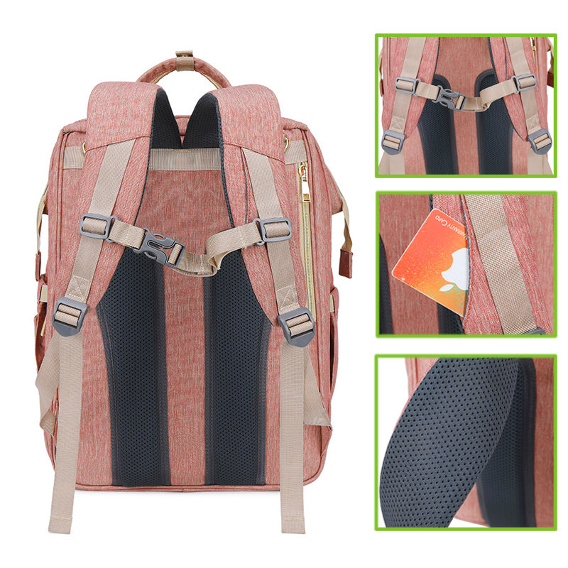 Diaper Bag Moms and Dads Backpack Multifunctional Baby Bed Bags Maternity Nursing Handbag  Stroller Bag Drop Ship