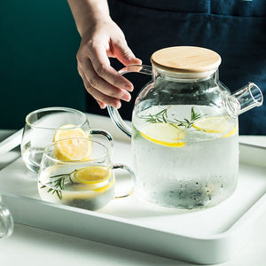 1L/1.8L Borosilicate Glass Teapot Set