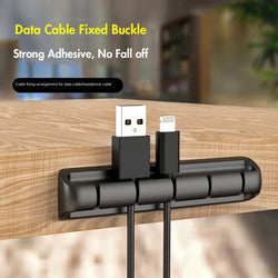 Desktop Cord Manager Data Cable Fixed Buckle Charging USB Cable Wrapper Device Wire Winder Earphone Cable Hub