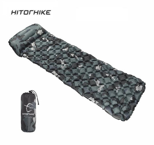 Ultralight Easy Portable Inflatable Camping Mattress With Pillow For Hiking Trekking And Outdoor Sleeping