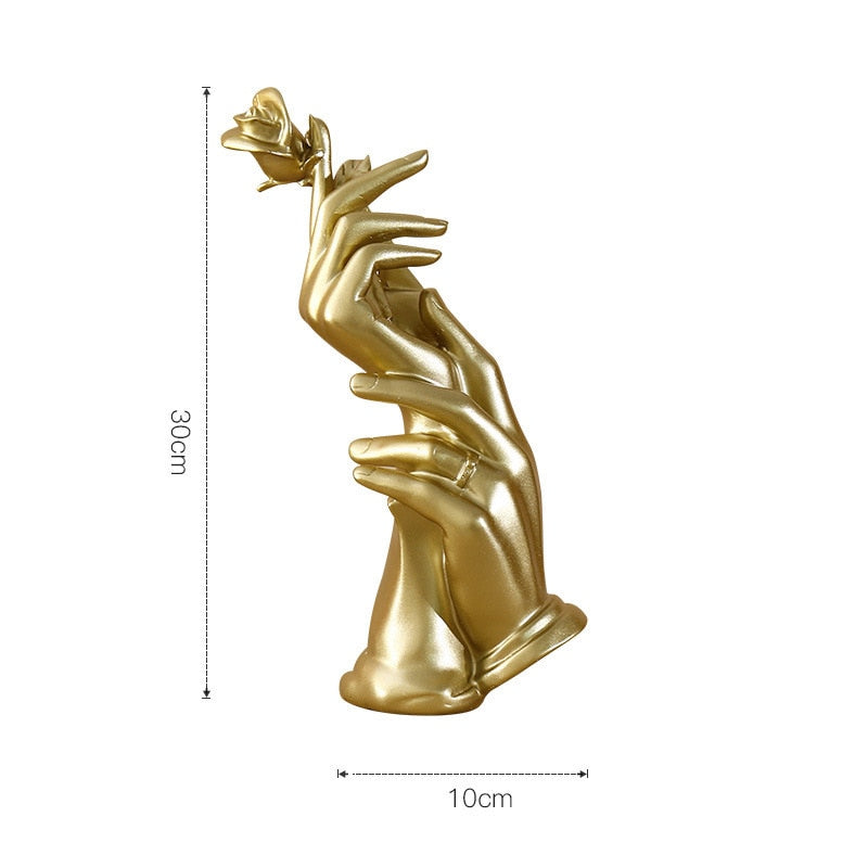 Nordic Luxury Gold Resin Sculpture Technology Decoration Living Room