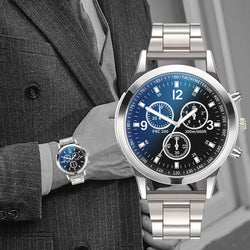 Luxury Men's Business Quartz Watches Stainless Steel Round Dial Casual Watch Man Watches 2021 Modern Classic Horloges Mann #S30