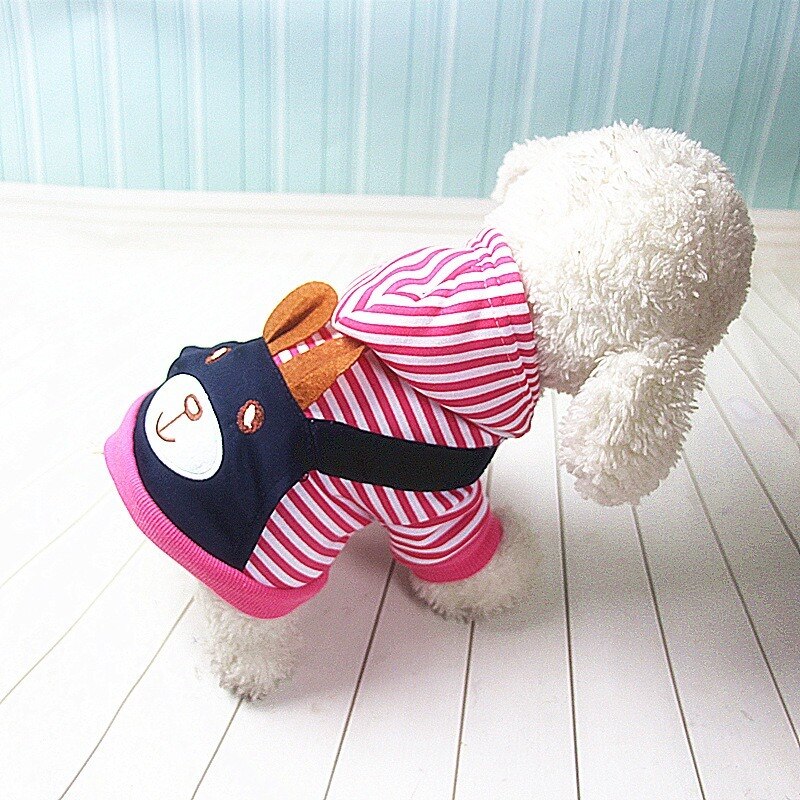 Fashion Striped Pet Dog Clothes for Dogs Coat Hoodie Sweatshirt Winter Ropa Perro Dog Clothing Cartoon Pets Clothing