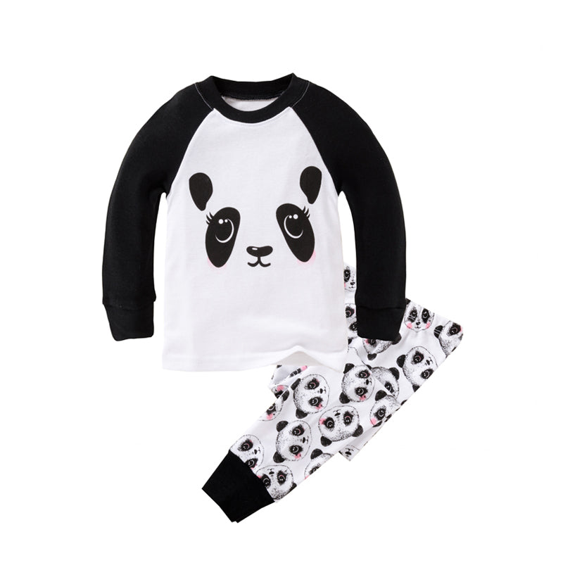 Children's Pure Cotton Long-Sleeved Trousers Loungewear Set