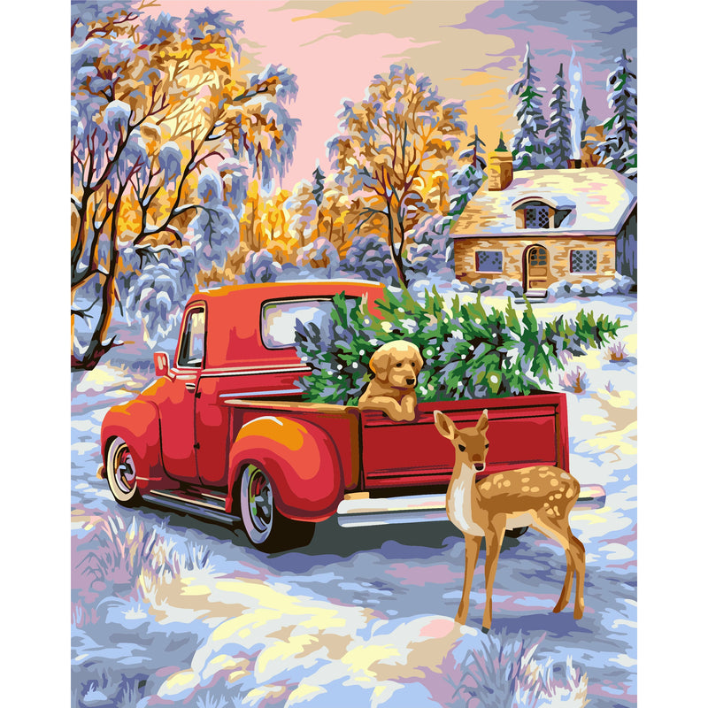 Painting by Numbers kit Crafting Spark Christmas Time L034 19.69 x - Annizon Home Essentials
