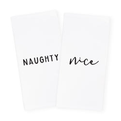 Naughty and Nice Christmas Kitchen Tea Towel, 2-Pack freeshipping - Annizon Home Essentials