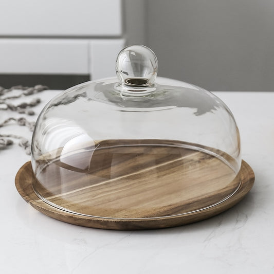 Rustic Wooden Cake Dish - Annizon Home Essentials