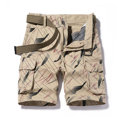 Shorts: Men's new versatile water washed pure cotton camouflage Multi Pocket work wear casual pants sports pants