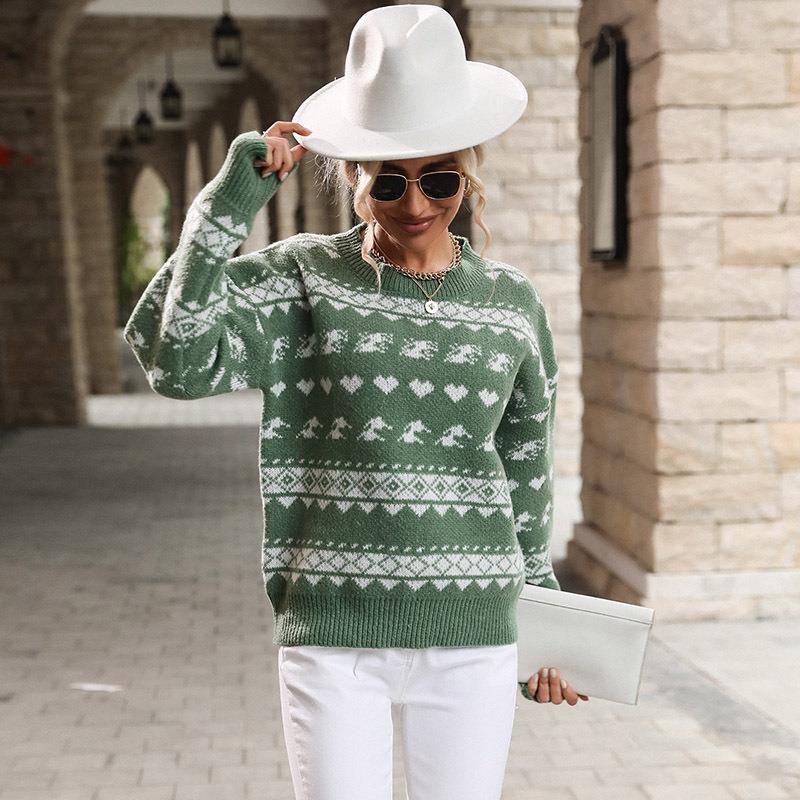 #Christmas# Long Sleeved Pullover Sweater