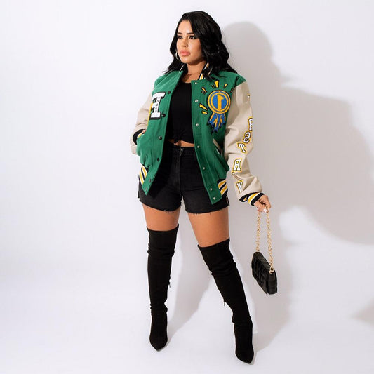 Letter Basball Style Jacket