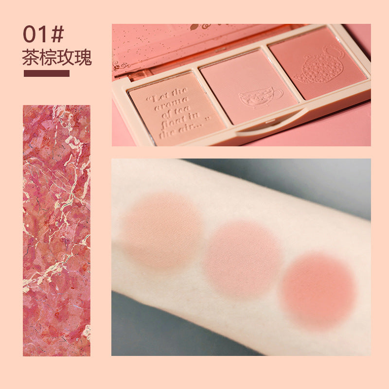 Hold Live Secret Garden Sany Color Blush Eye Shadow Tea Brown Rose Aprost Milk Tea Nude Nature HL461