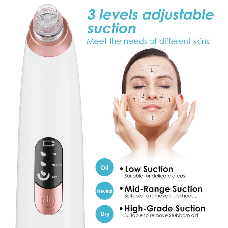 Blackhead Remover Upgraded Vacuum Pore Vacuum Cleaner Rechargeable Face Vacuum Comedone Extractor Tool