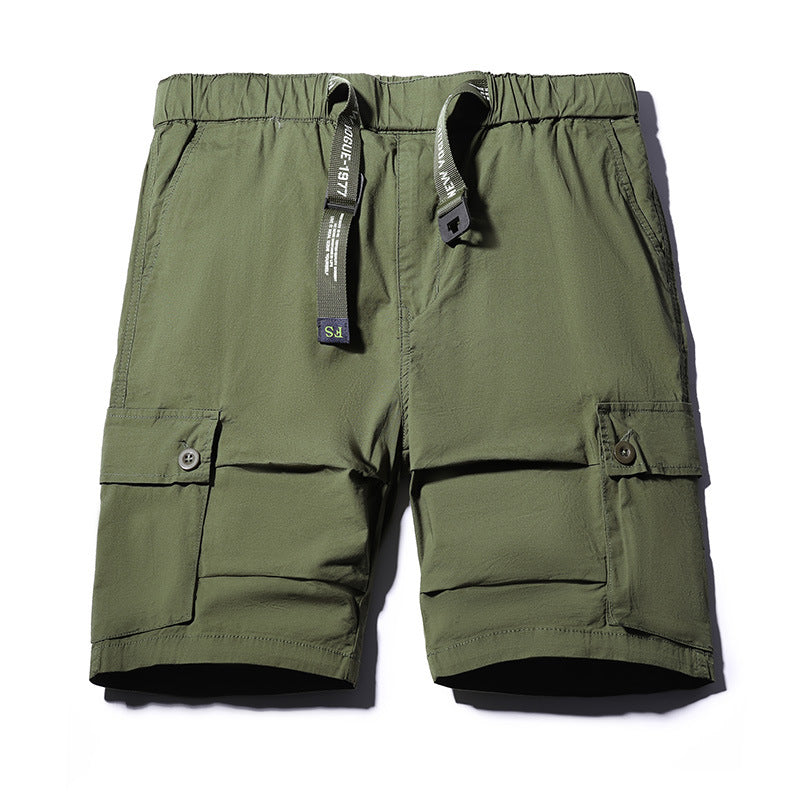 Casual Shorts: Men's fashion, versatile, washable thin Multi Pocket overalls, loose sports pants