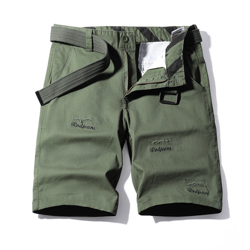 Casual shorts, men's fashion, all kinds of washable thin pure cotton overalls, loose sports pants