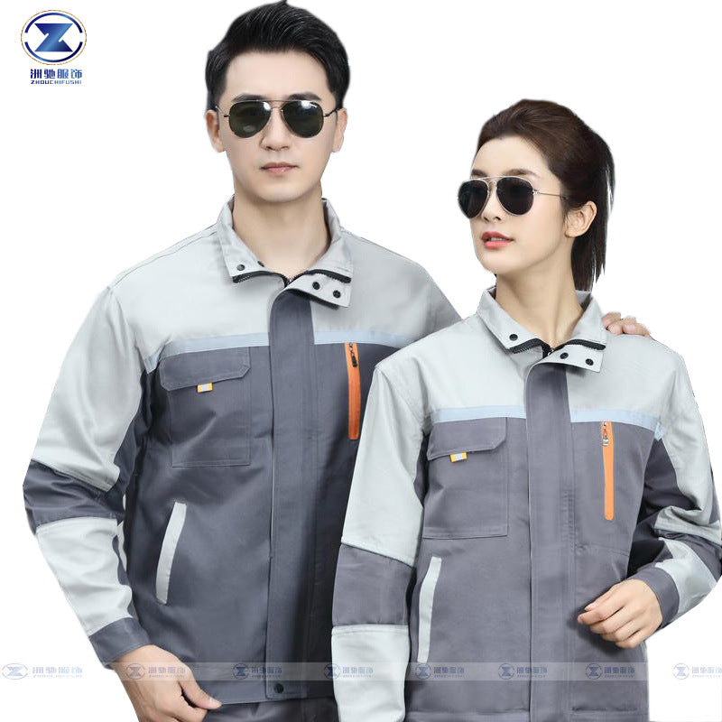 Spring and autumn long-sleeved work clothes labor insurance clothes factory clothes wear-resistant breathable engineering maintenance clothes work clothes custom