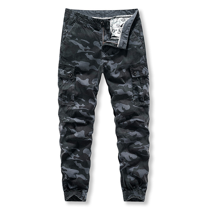 Multi Pocket camouflage  outdoor big size fashion casual washed cargo long pants