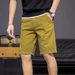 Shorts: Men's fashion, versatile, washable, denim proof, back pocket, embroidered work clothes, casual pants, straight tube sports pants