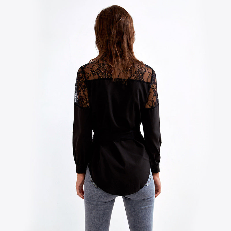 Long Sleeve High Neck Blouse