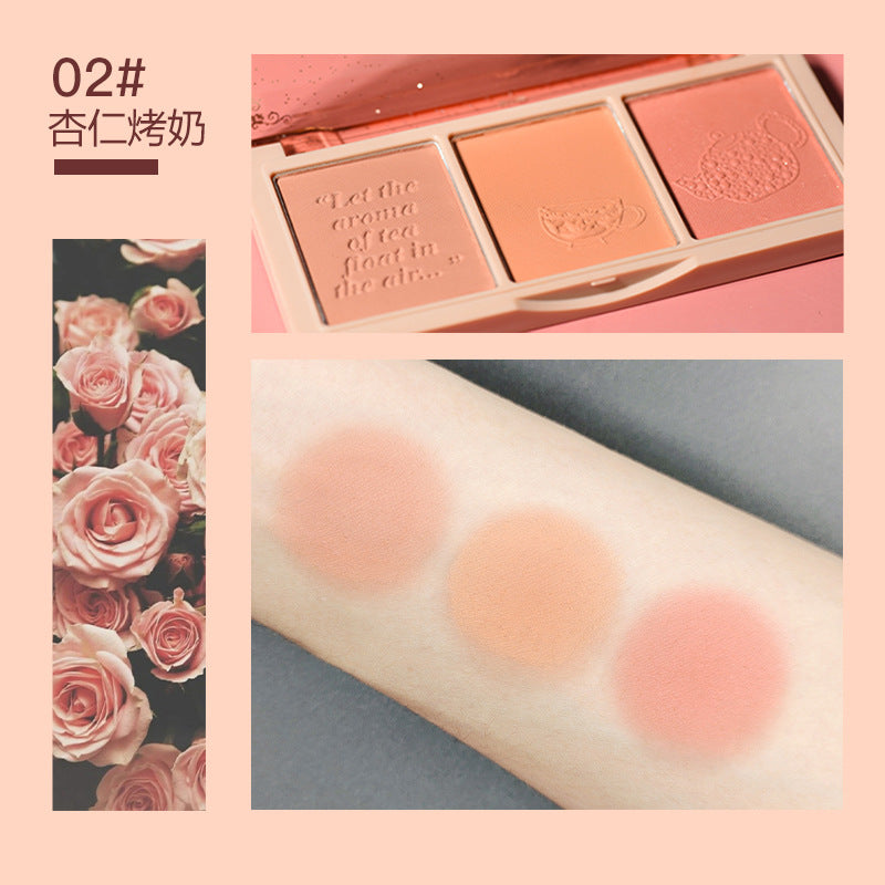 Hold Live Secret Garden Sany Color Blush Eye Shadow Tea Brown Rose Aprost Milk Tea Nude Nature HL461