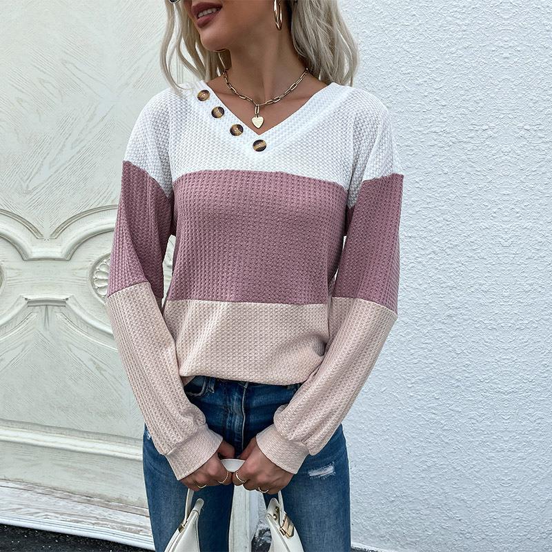Long Sleeved Pullover V-neck Sweater