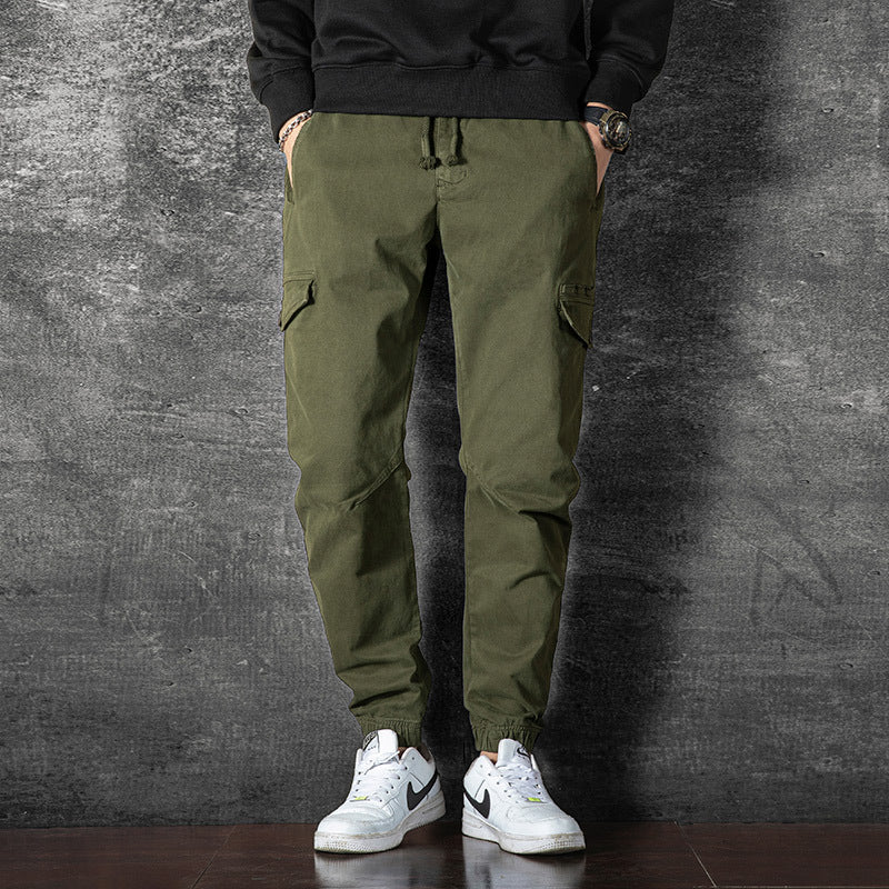 washed cotton pockets workman pants