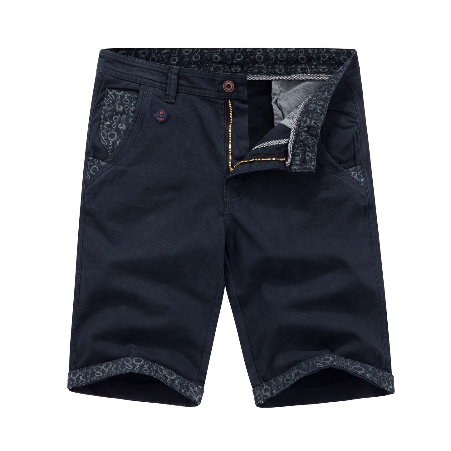 Solid color washed cotton pockets workman cpropped pants