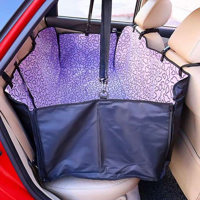 Pet carriers Oxford Fabric Paw pattern Car Pet Seat Cover Dog Car Back Seat Carrier Waterproof Pet Mat Hammock Cushion Protector