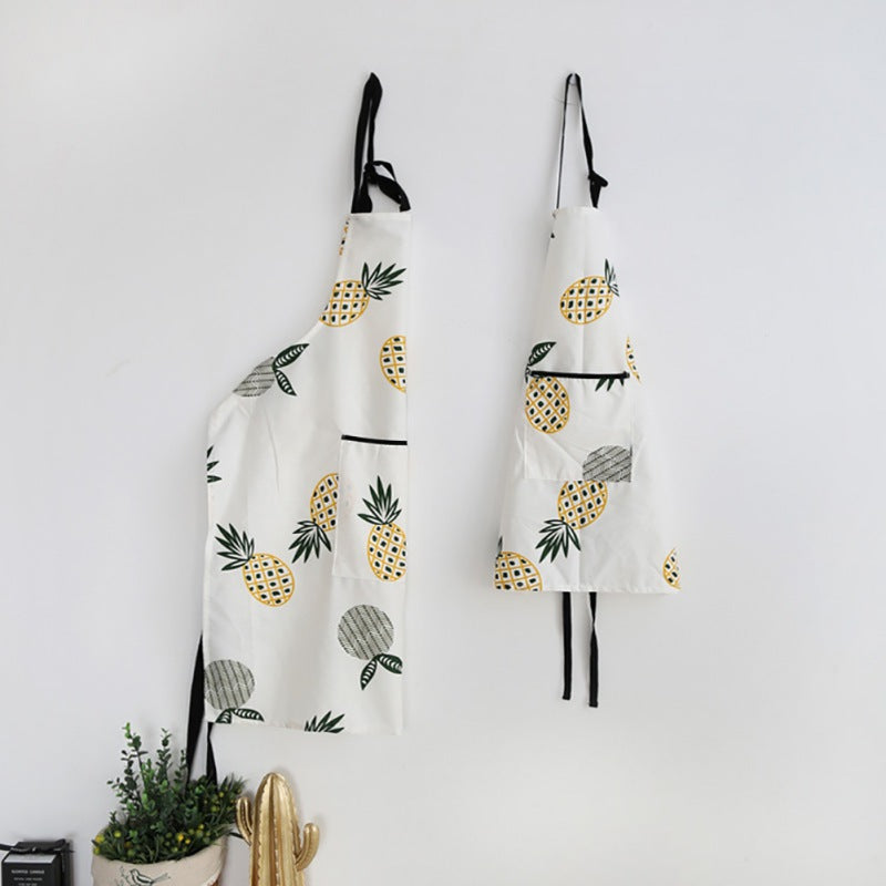 Pineapple Print Cotton Apron - Annizon Home Essentials