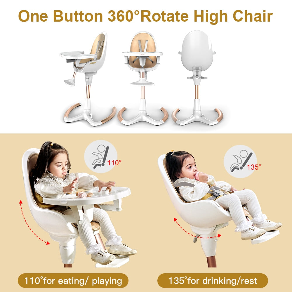 Hot Mom 360°Rotate Baby High Chair