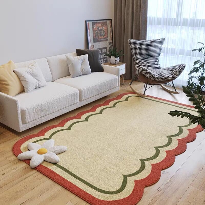 Simple Irregular Living Room Large Area Carpet Girly Bedroom Decor Plush Carpets Studio Lounge Rug Thickened Non-slip Floor Mat - Annizon.com