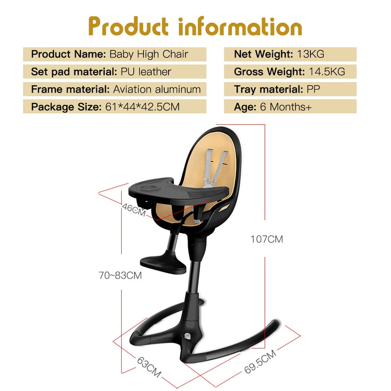 Hot Mom 360°Rotate Baby High Chair