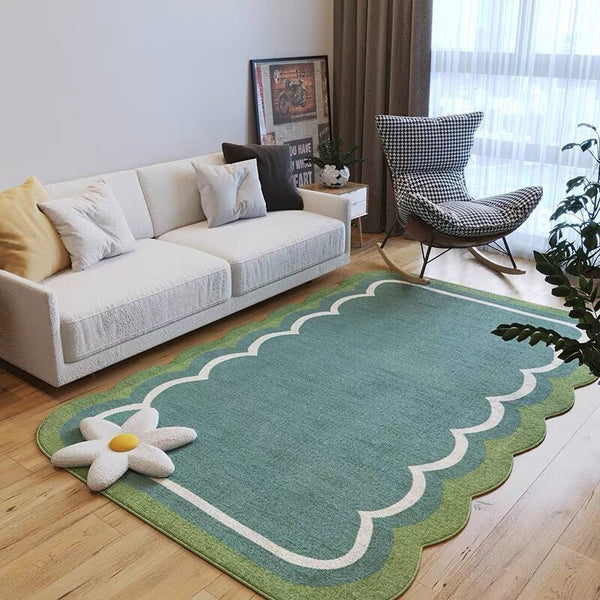 Simple Irregular Living Room Large Area Carpet Girly Bedroom Decor Plush Carpets Studio Lounge Rug Thickened Non-slip Floor Mat