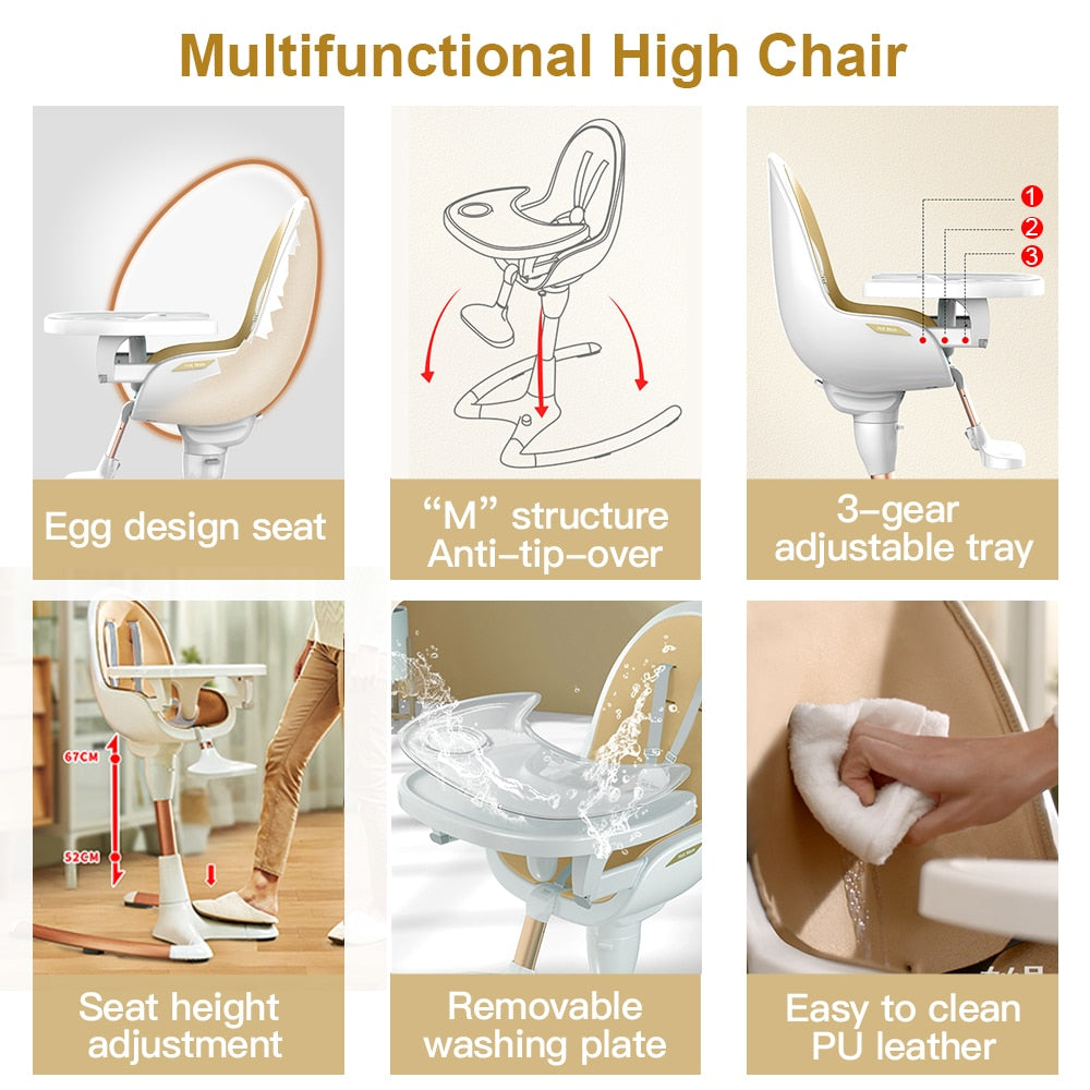 Hot Mom 360°Rotate Baby High Chair