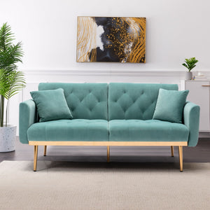 Loveseat With Rose Gold Metal Feet