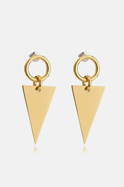 Stainless Steel Triangle Dangle Earrings